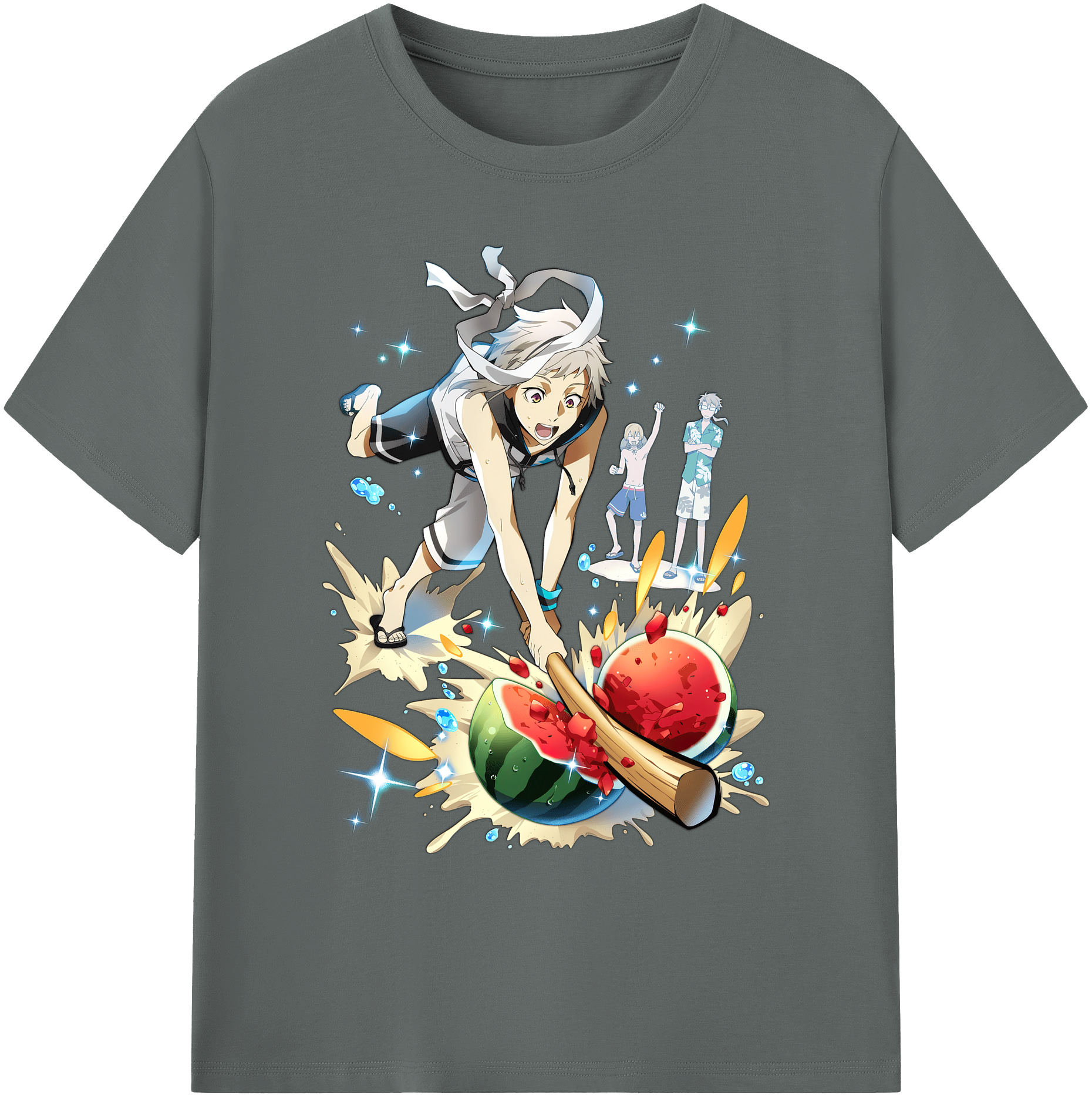 （画像用） 文豪ストレイドッグス Bungo Stray Dogs 綿100％ メンズ半袖Tシャツ｜肌触りやわらか＆通気性
